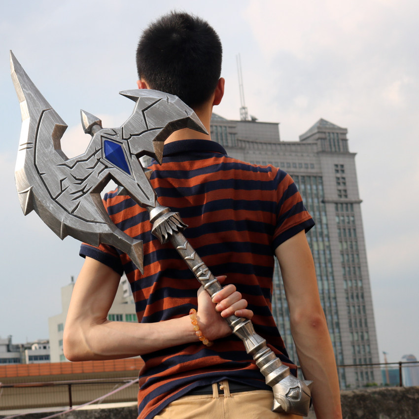 cos道具毁灭之锤魔兽世界pu玩具盾影视武器雷神之锤子霜之哀伤