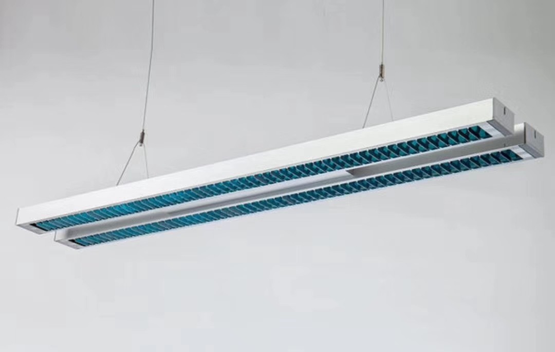 明装长条日光灯led格栅灯1200t8单管双管智能学校平板灯