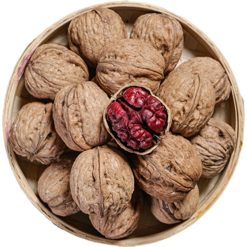 核桃2021新货云南红衣红皮红核桃红孕妇坚果纸皮