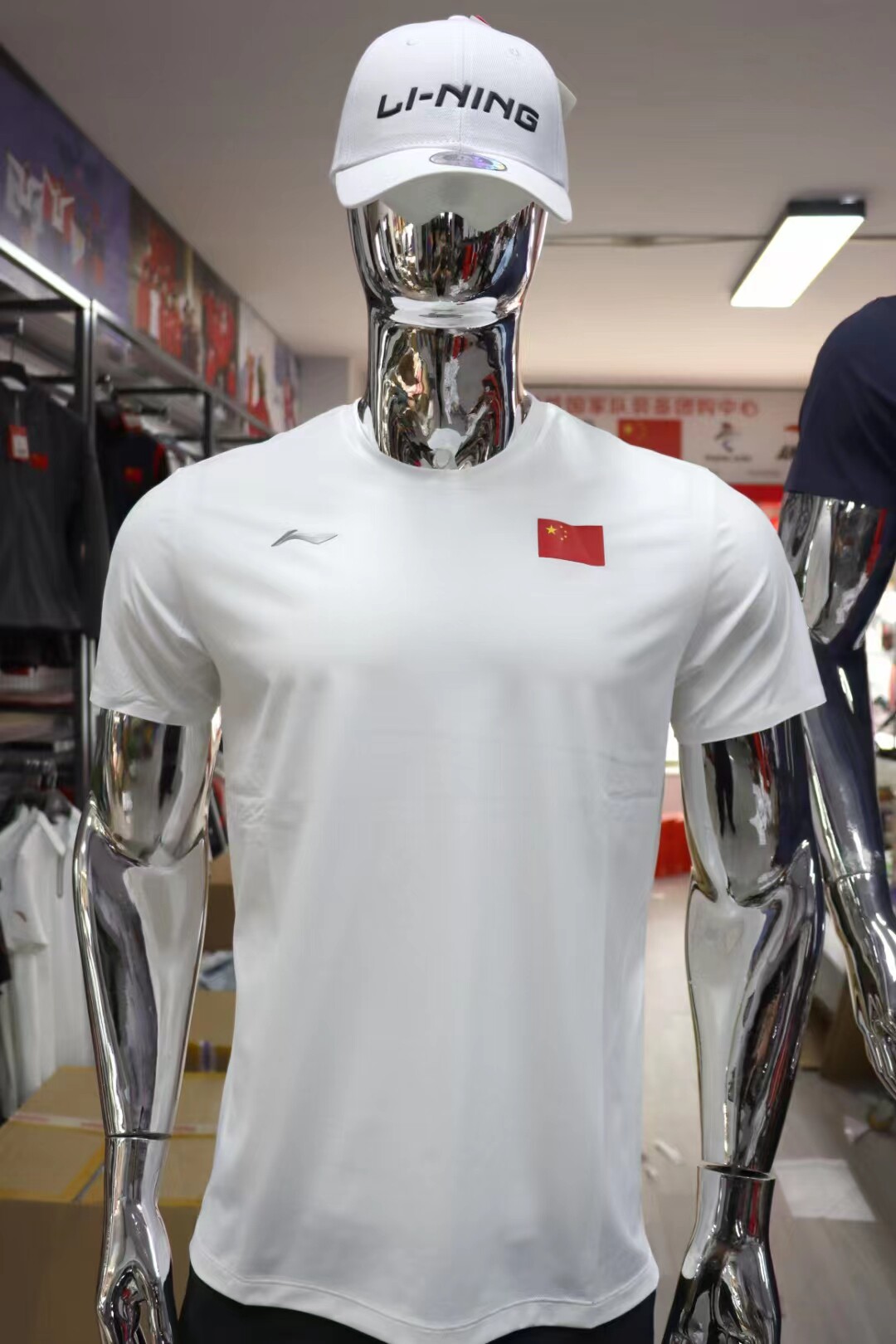 李宁国国旗男士圆领短袖运动2022运动员国家队赞助运动t恤