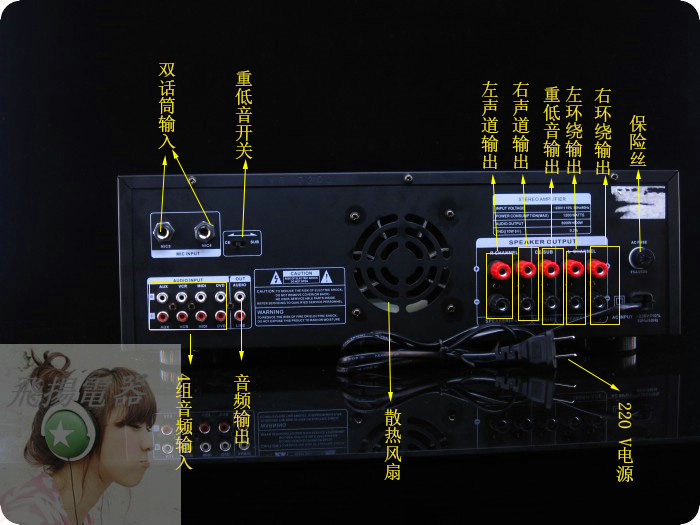 声道功放ktv舞台演出音响户外婚庆酒吧大功率功放