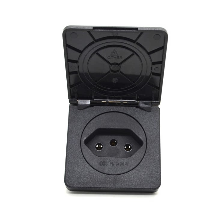 巴西丹麦防水插座实验室ip54户外防雨10a250v电源插座
