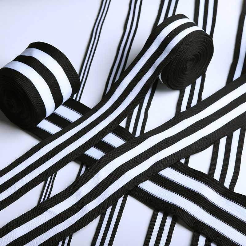 黑白条纹装饰织带丝带服装裤子侧边涤纶包边条丝带