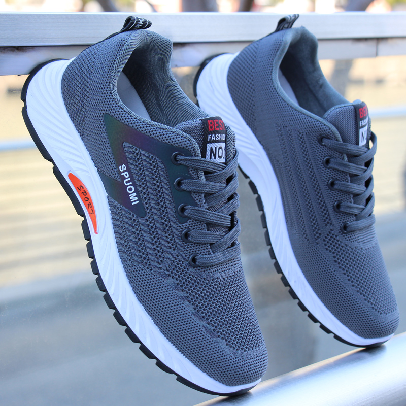 夏季男士镂空网面鞋透气休闲鞋潮流运动鞋防臭鞋软底跑步鞋网鞋男
