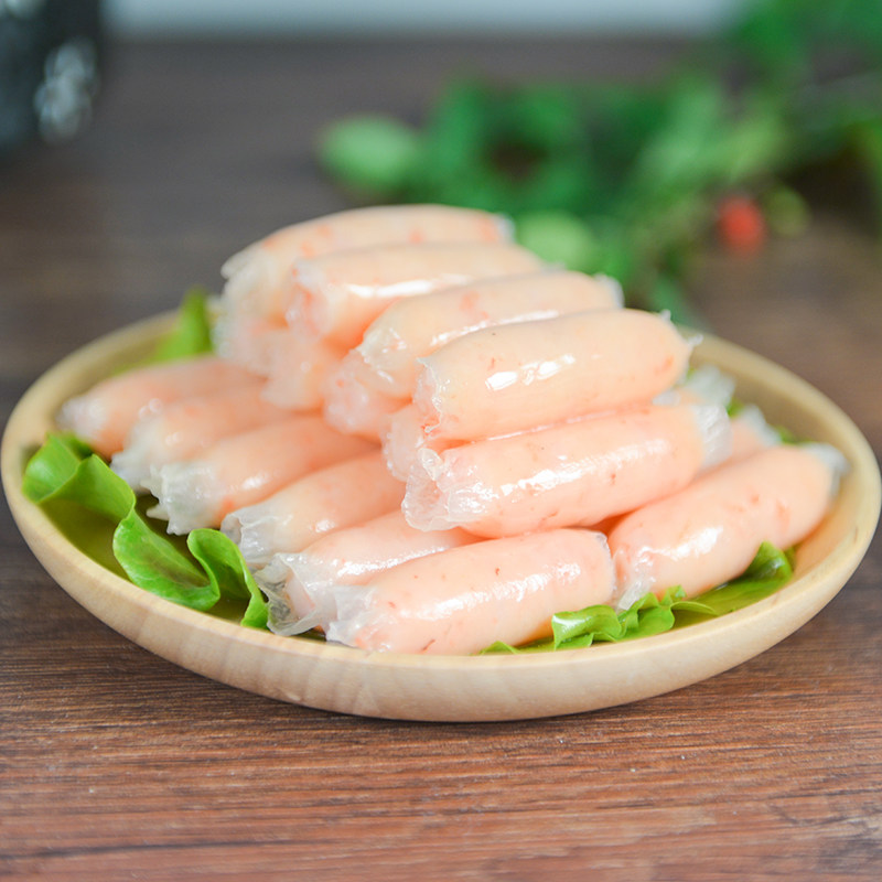 虾滑豆捞火锅食材唐人脆皮250g肠虾小肠一口虾类制品