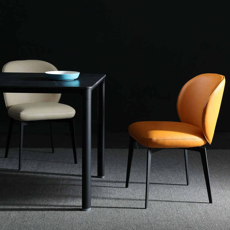 意式极简餐椅家用现代简约意大利北欧轻奢餐桌椅子高端样板房凳子