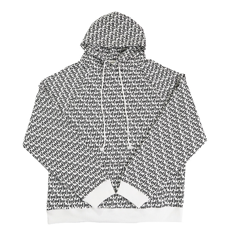 正确版本fog满印卫衣fear of god套头帽衫秋冬男女同款宽松嘻哈潮