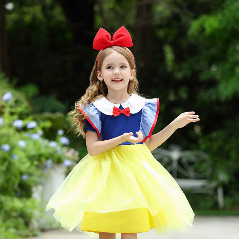 白雪公主圣诞万圣节儿童cosplay角色演出礼服女童蓬蓬连衣裙