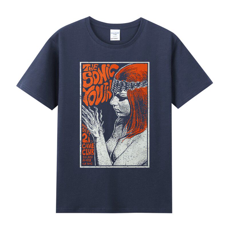 美式复古摇滚乐队音速青年sonicyouth宽松周边纯棉短袖t恤