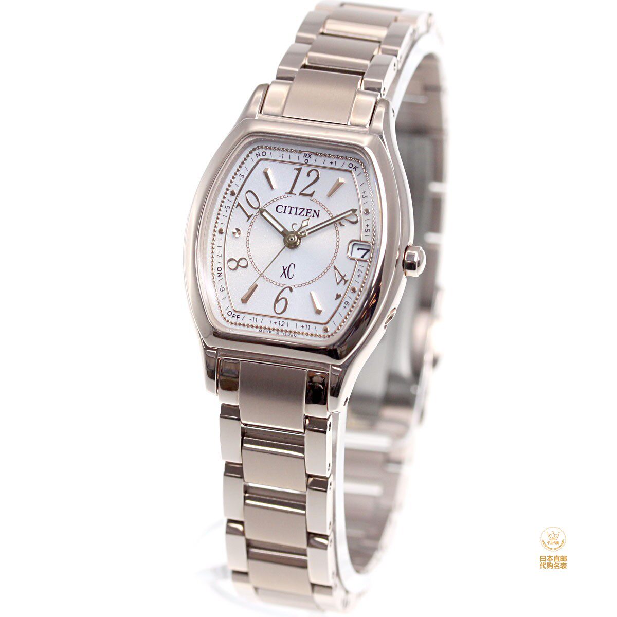 citizen西铁城xc系列光能电波钛合金女表es935469a日韩腕表