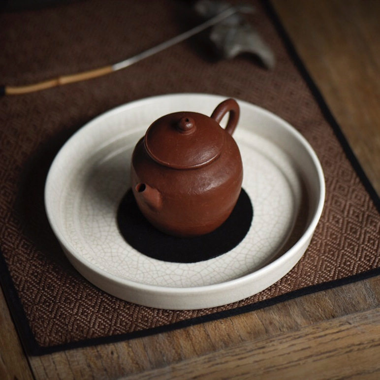 御工坊景德镇梵山出品朱泥紫砂小品壶手捏大红袍茶壶