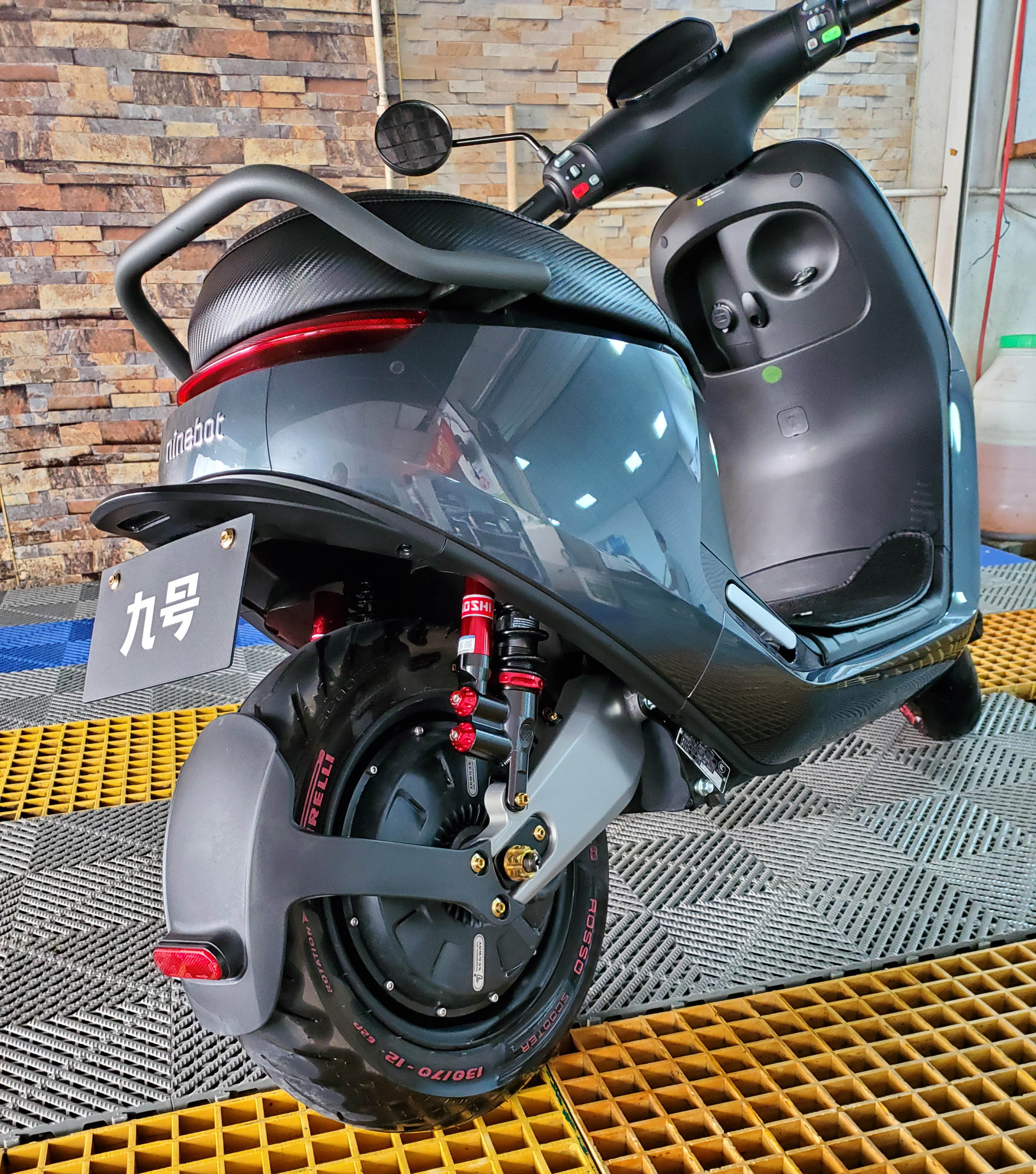 台湾小米g5雅迪e125e200p9号改装比博可调电动车前叉
