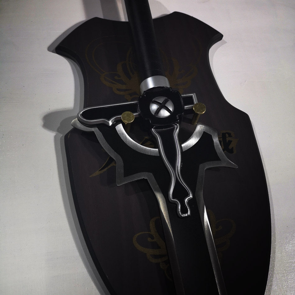 不锈钢刀剑神域武器金属黑剑阐释释者白剑桐人cosplay配件