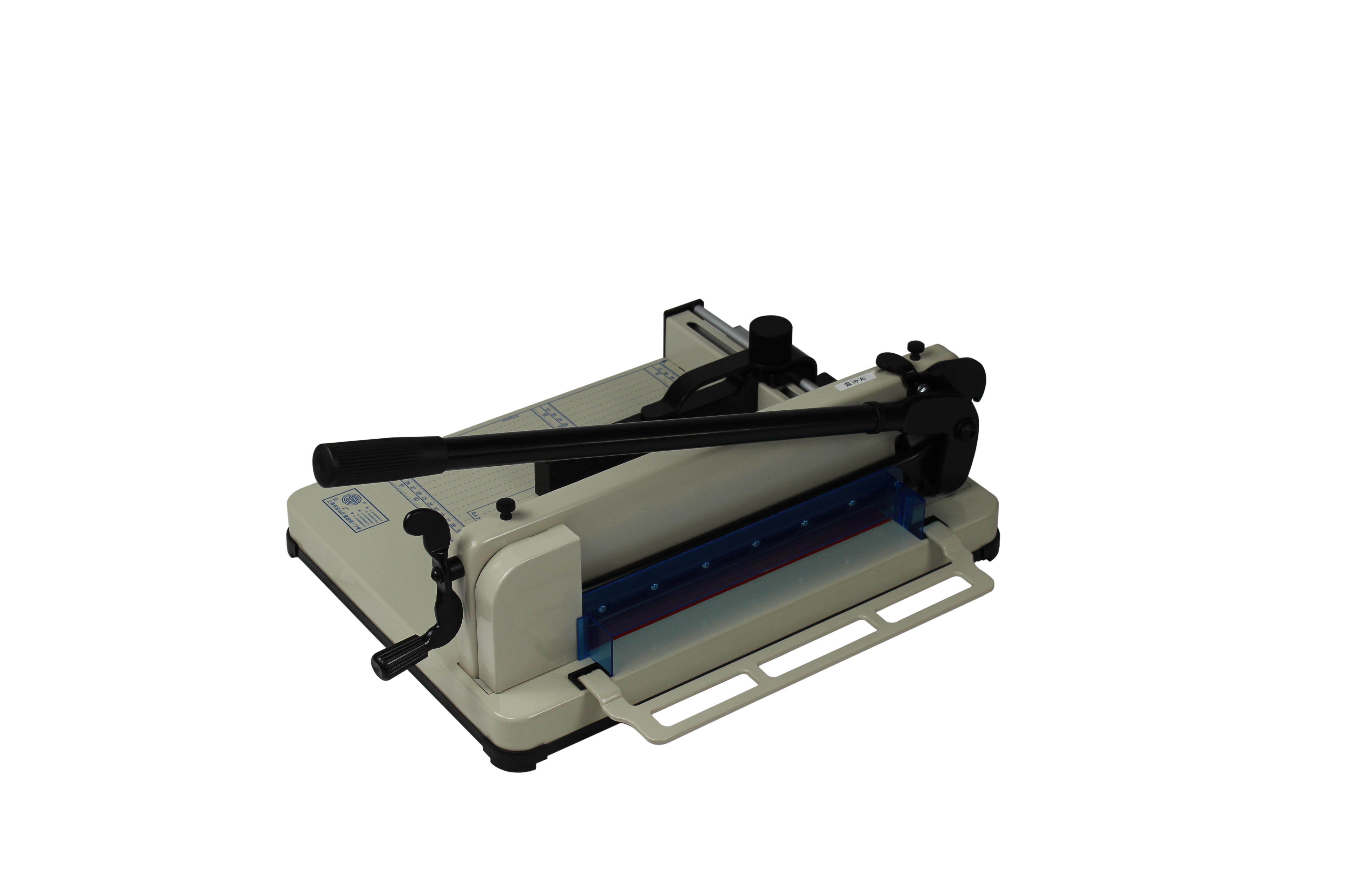 云广858a4手动切纸机厘米裁纸机厚层标书菜谱相册切纸机