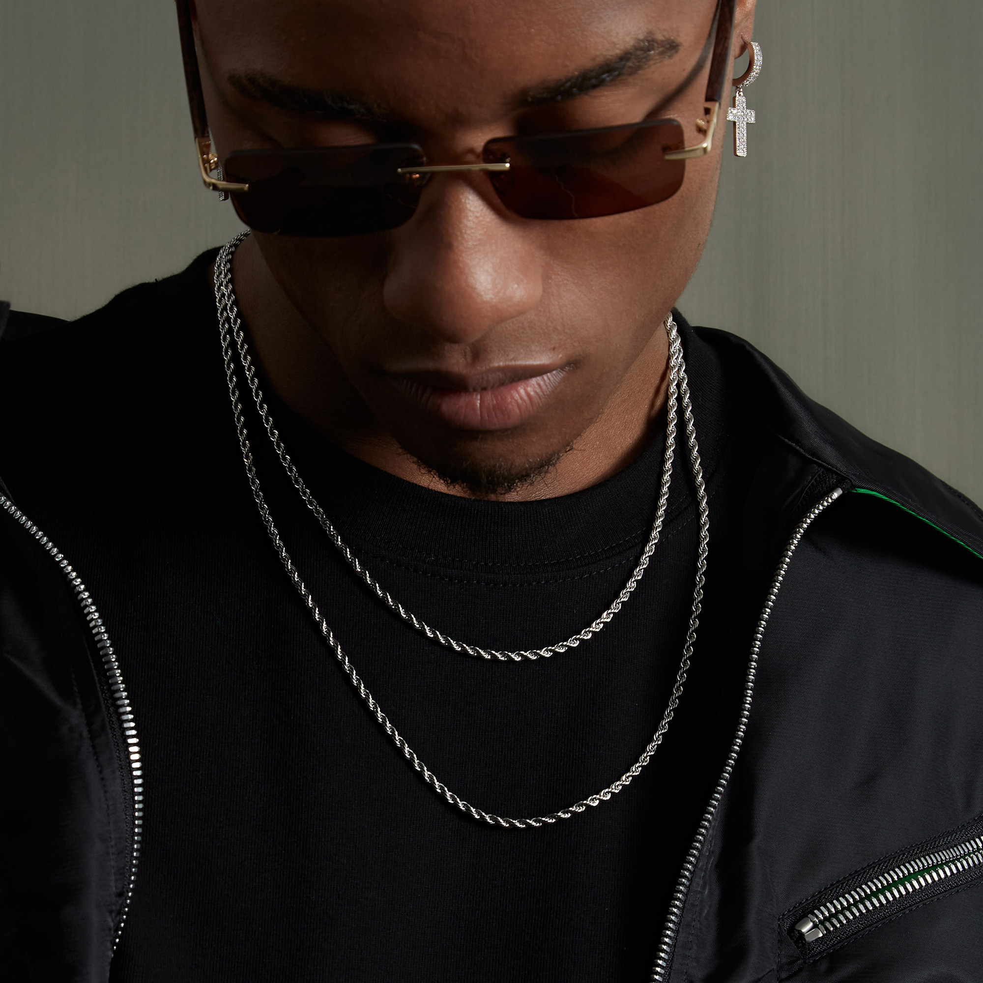 icegang项链金银麻花欧美说唱嘻哈百搭潮流日常项链