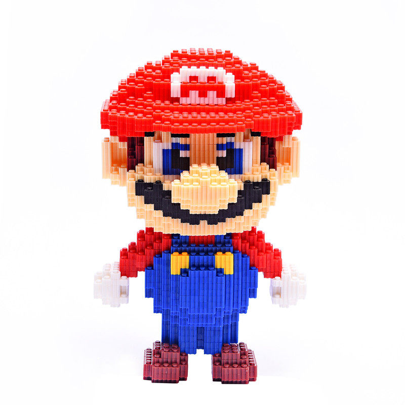 钻石串联小颗颗粒拼装塑料方块积木玛丽成人塑料积木