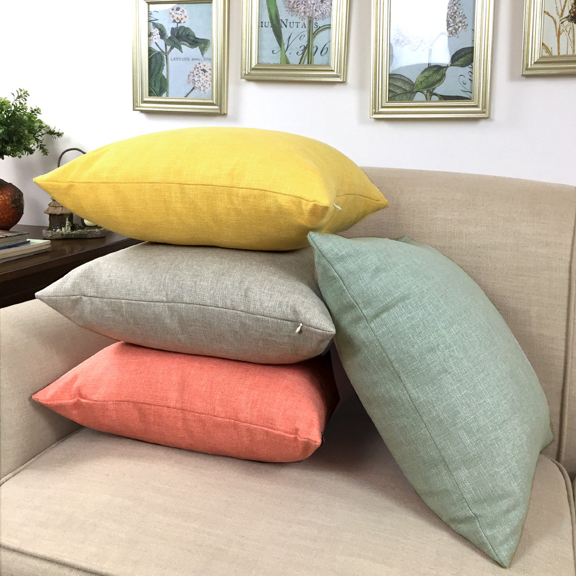 靠垫北欧包样品飘窗样品简约素色抱枕沙发亚麻靠垫