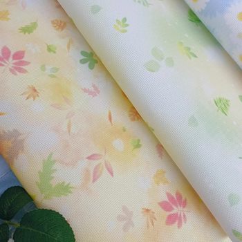 Cross stitch background cloth DIY colorful cloth summer flowers daisy 105 106 107 108 ເລື່ອງດູໃບໄມ້ລົ່ນ