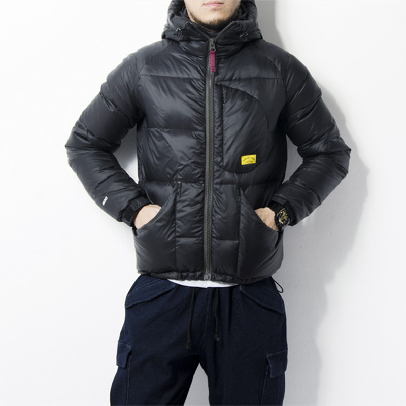 香港it冬季新款潮牌余文乐修身羽绒服男士加厚保暖连帽羽绒衣外套