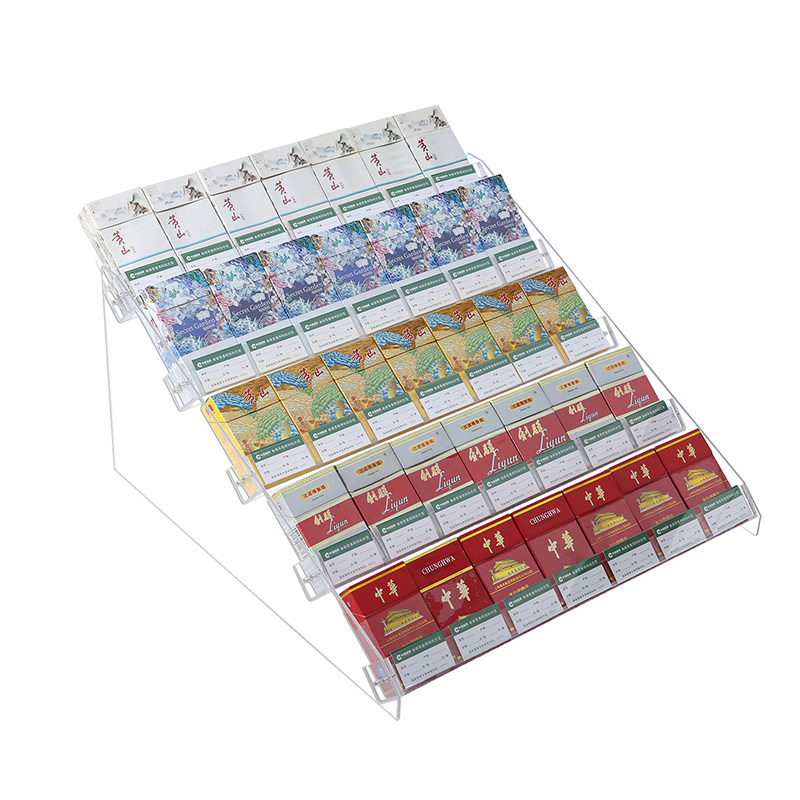 玻璃柜变烟柜子展示架配件美宜佳烟架斜坡式放1包超市货架