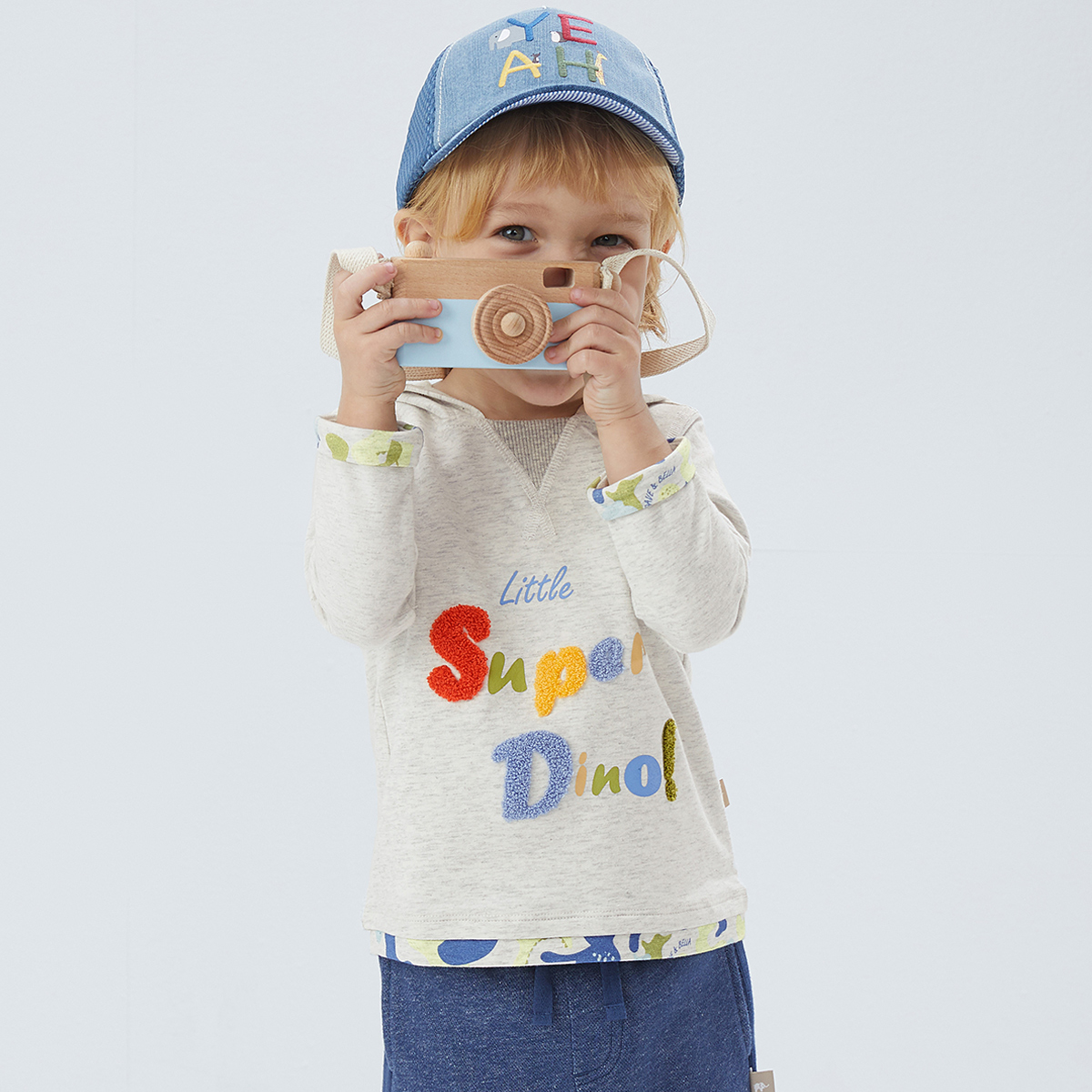 卫衣戴维贝拉童装男童2021秋装儿童连帽上衣男孩卫衣