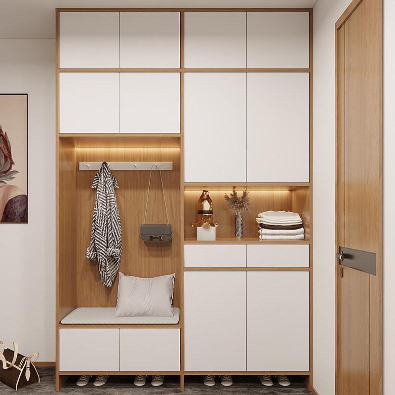 定制入户玄关鞋柜换鞋一体到顶家用门口储物鞋柜