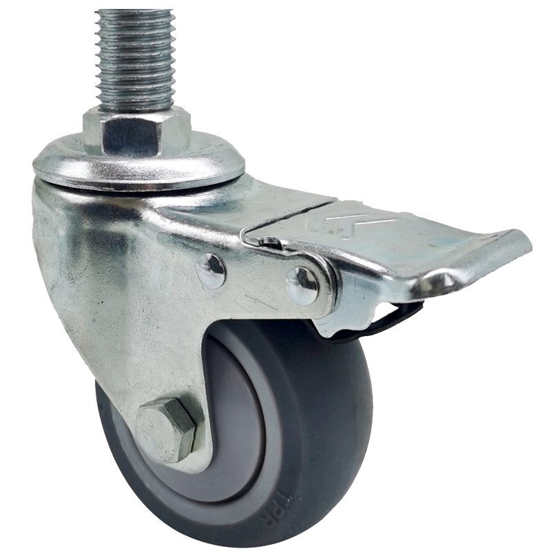 万向m20胶丝静音轮丝口滚轮机械轴承轮加长丝脚轮