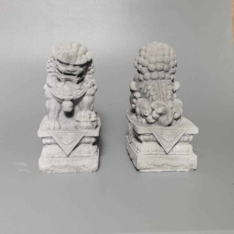 狮子水泥国风造景盆景鱼缸创意摆件桌面中国摆件