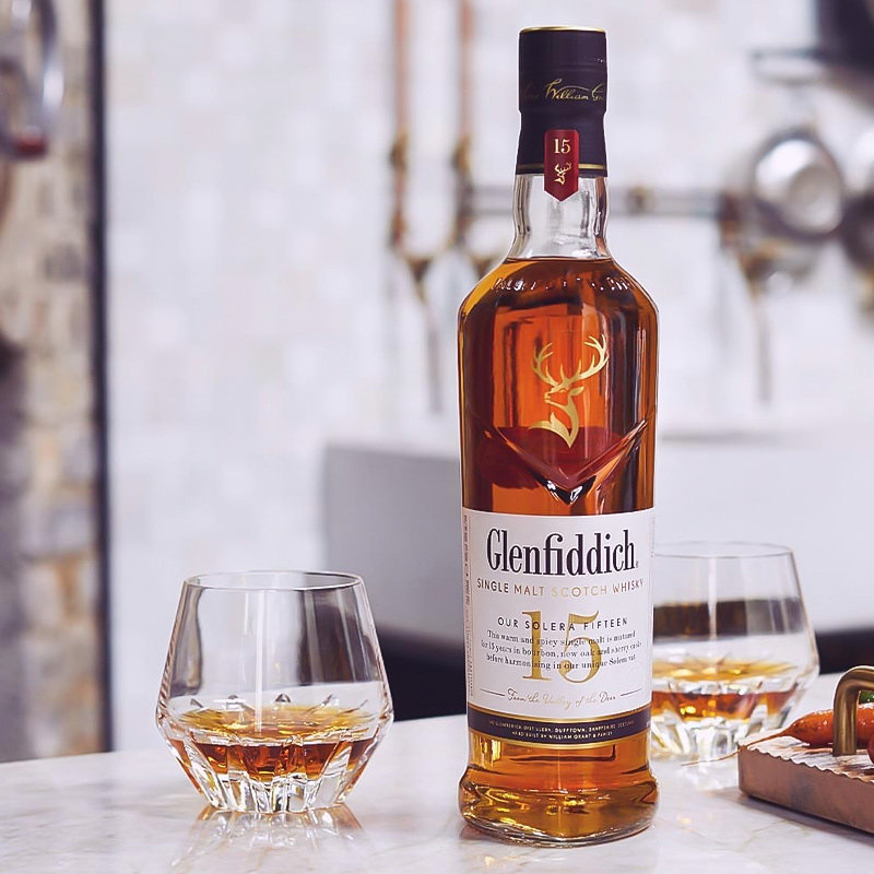glenfiddich 格兰菲迪15年单一麦芽威士忌洋酒苏格兰纯麦威士忌酒