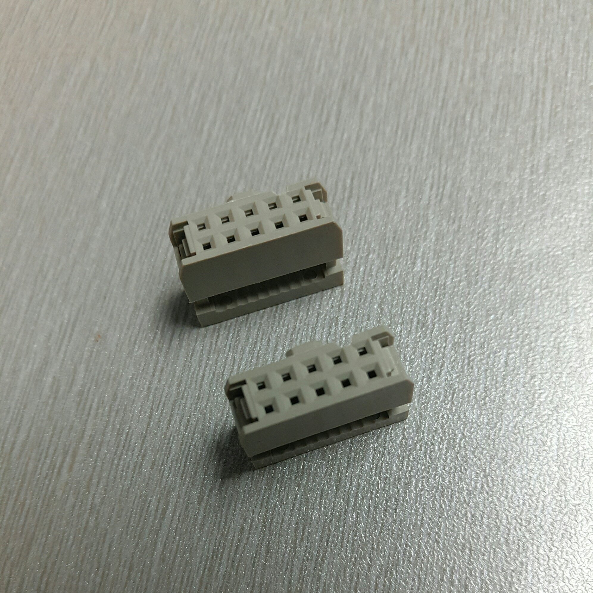 新品简牛fc10p连接器2x5pin插座idc两件式压线线头连接器