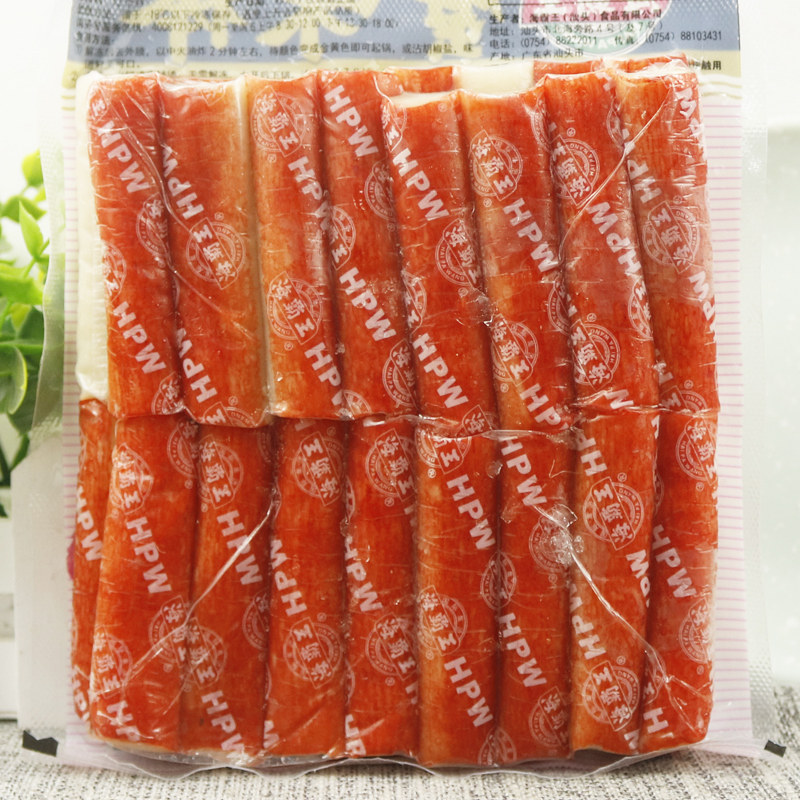 海霸霸王蟹味棒蟹柳蟹脚关东火锅麻辣烫涮涮锅冷冻蟹棒