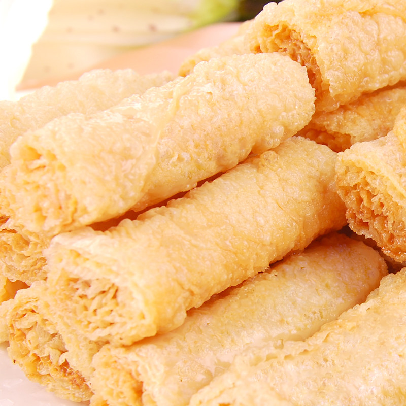 一稞一豆香港响铃卷180g装 石磨豆腐卷火锅素食材豆皮卷炸腐竹