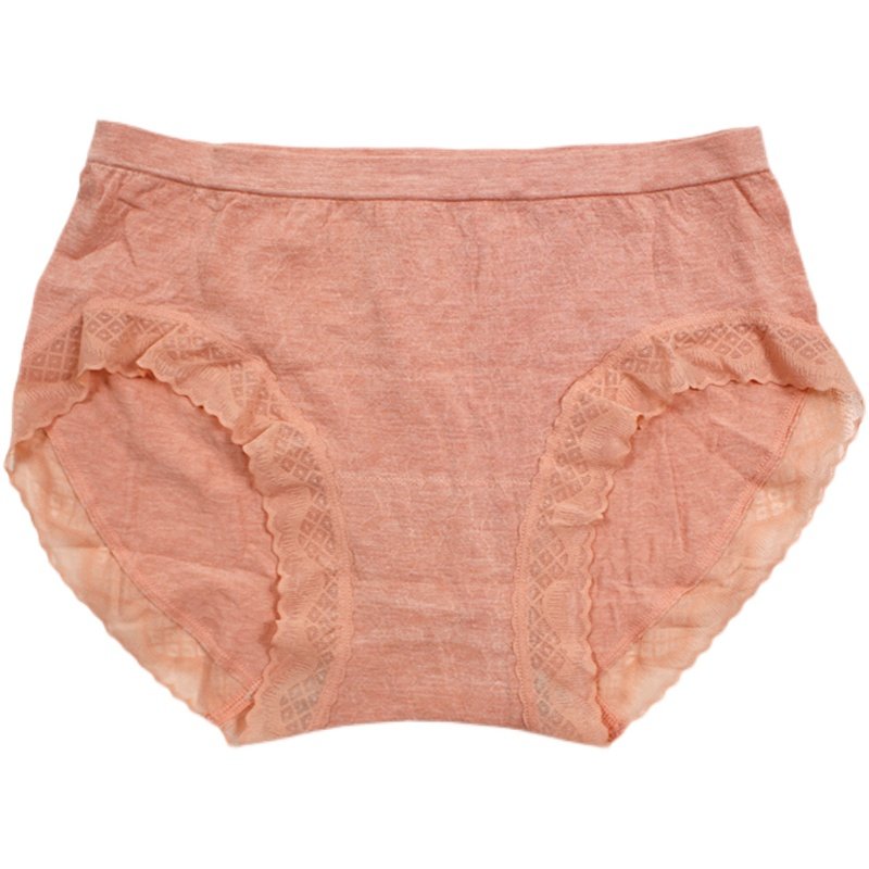 内裤2条俏织少女舒适无痕中高高腰莫代尔棉蕾女三角裤
