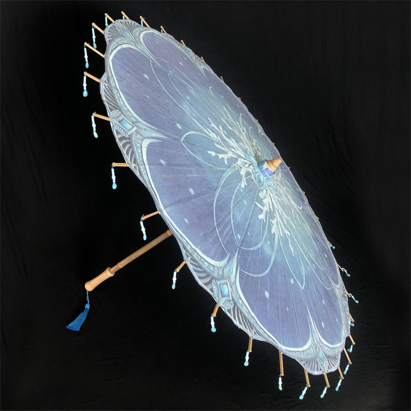 剑网三新门派蓬莱海月骨罗复古中国国风汉服工艺伞