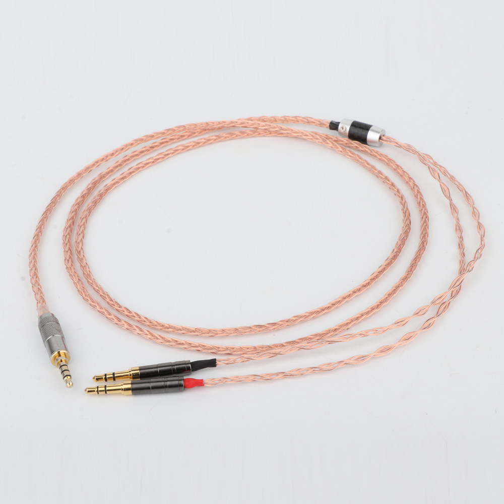 单晶铜银平衡转双2.5mm单端插头耳机1分音响线材
