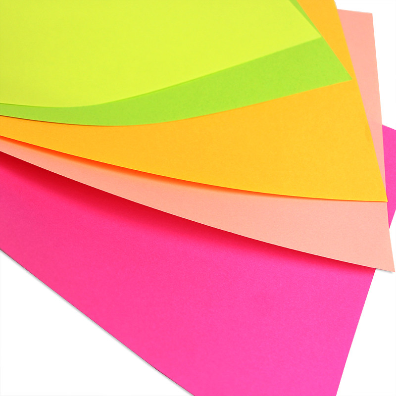 荧光色彩彩纸a4彩色手工纸剪折纸幼儿园儿童折纸