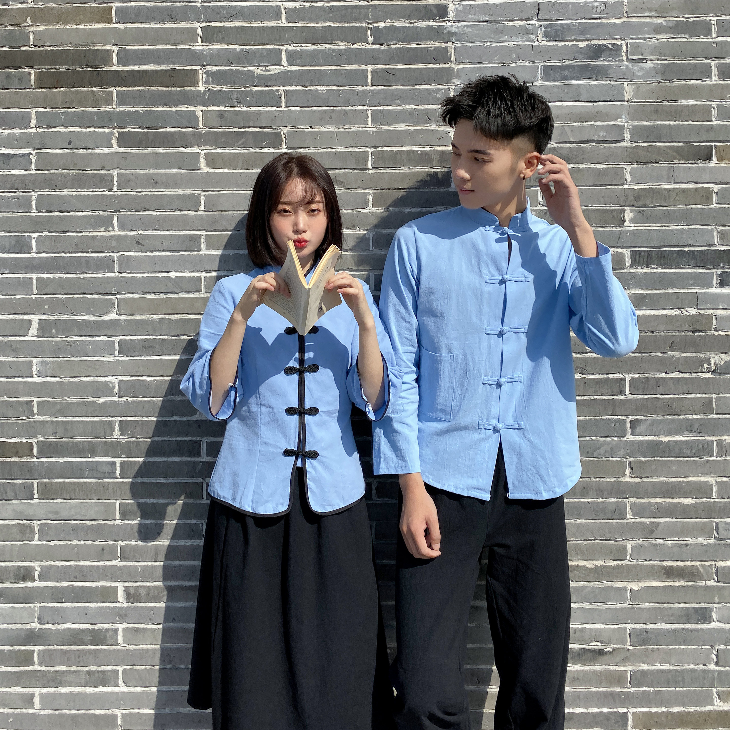 民国学生装国风女学生五四青年装女演出服校服中山装学生校服