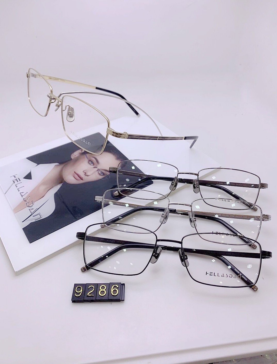 眼镜镜框热销近视眼华尔诗丹9285半框商务纯钛眼镜架