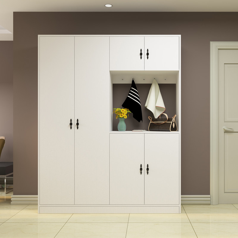 门厅柜鞋柜衣帽柜简约现代进门玄关柜多功能双门柜平开门柜可定制