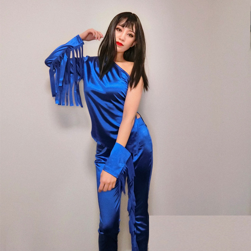 少女时代舞蹈dj女歌手抖音上镜jazz爵士舞弹力紧身民族服装