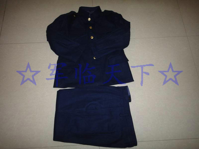 军临收藏85海干呢子服冬装 纯毛呢子中山装 双层加厚防寒工作服