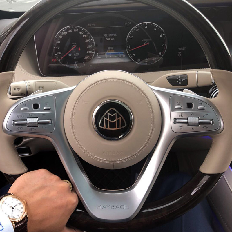 方向盘适用于奔驰迈巴赫方向盘标s450s680s650gls480金属汽车贴片