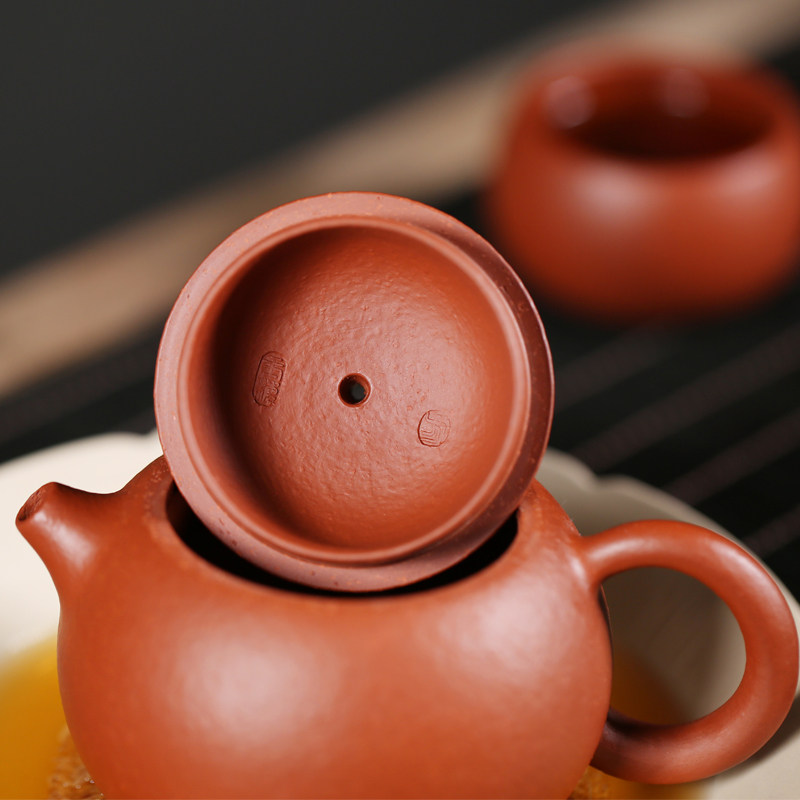 西施原矿小品家用容量壶小朱泥梨皮手工方玉梅茶壶