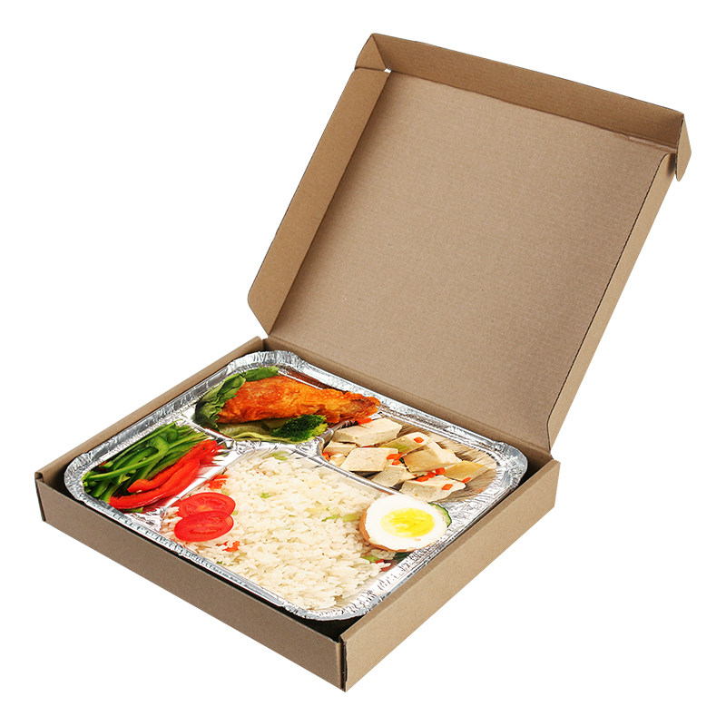 高档保温快餐盒一次性牛排外卖打包米饭套餐二三一次性餐盒