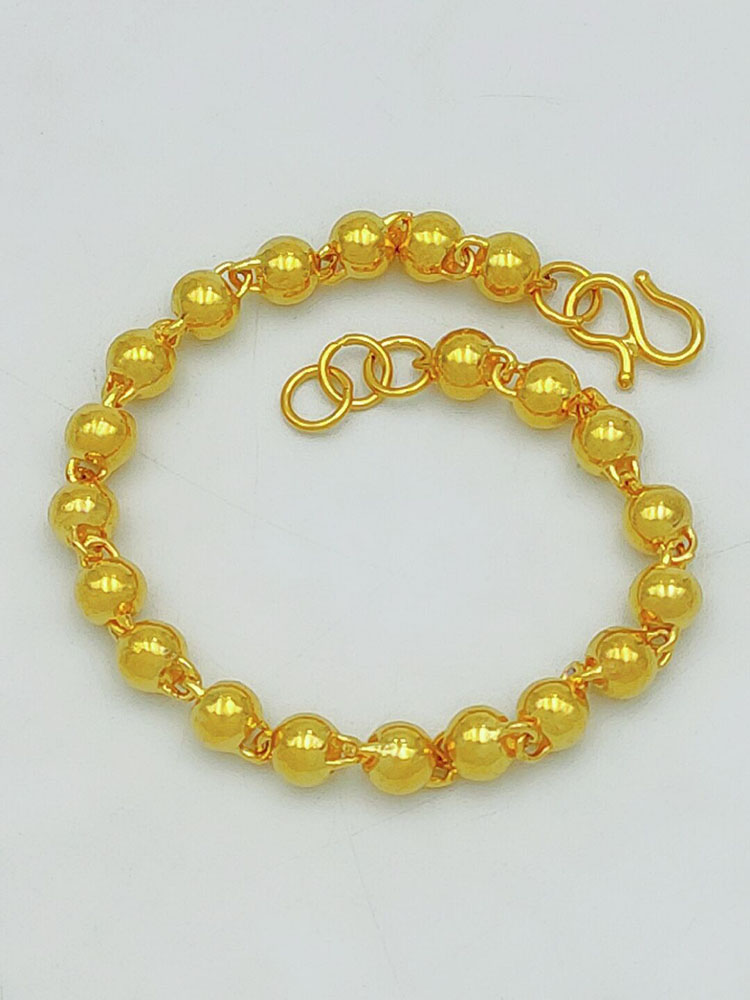 越南黄金珠男手转运佛珠手镯金珠圆珠南沙正品手链