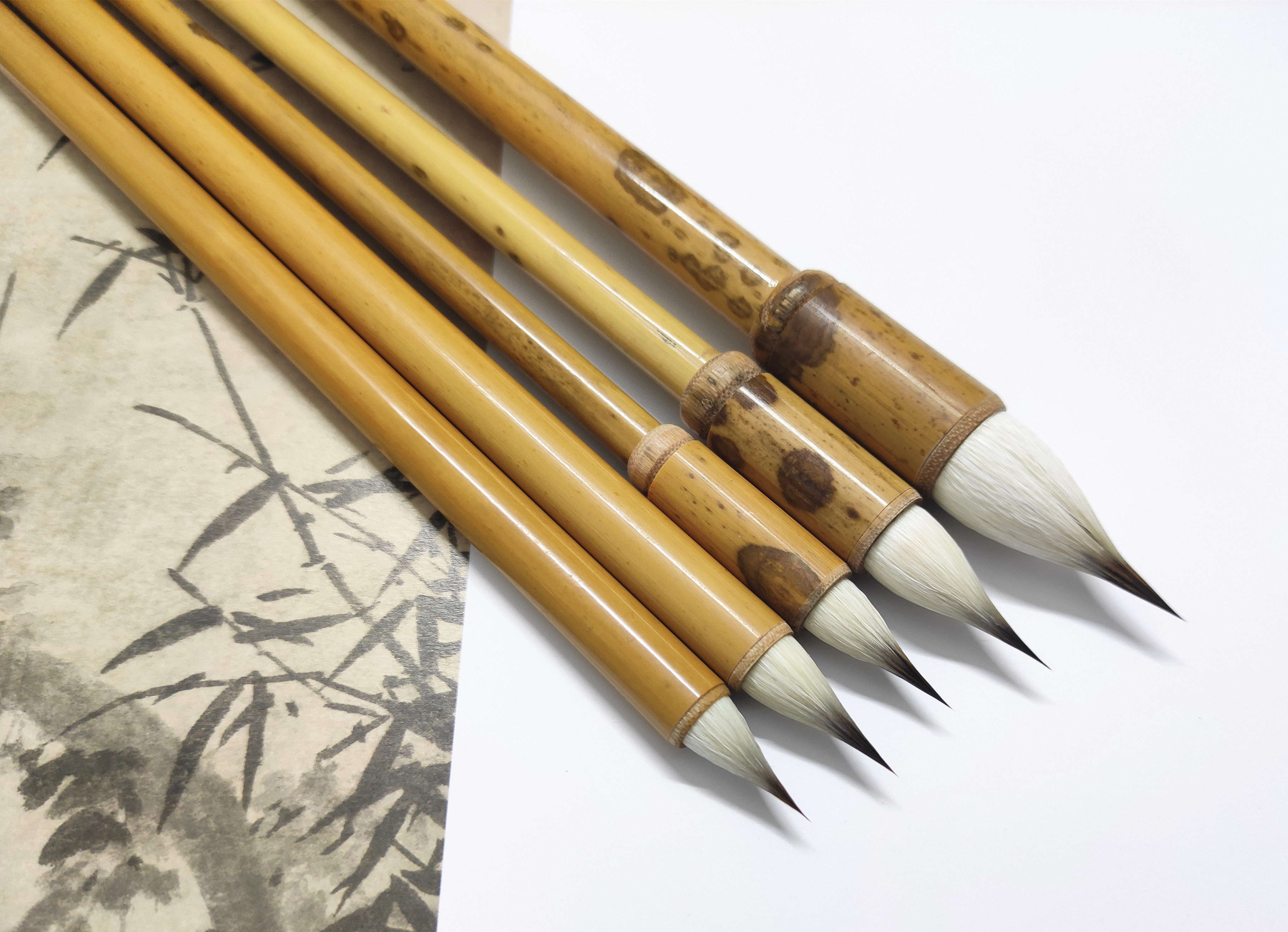 古法唐笔缠纸鸡距笔短锋蒜头小楷毛笔仿古古雀毛笔