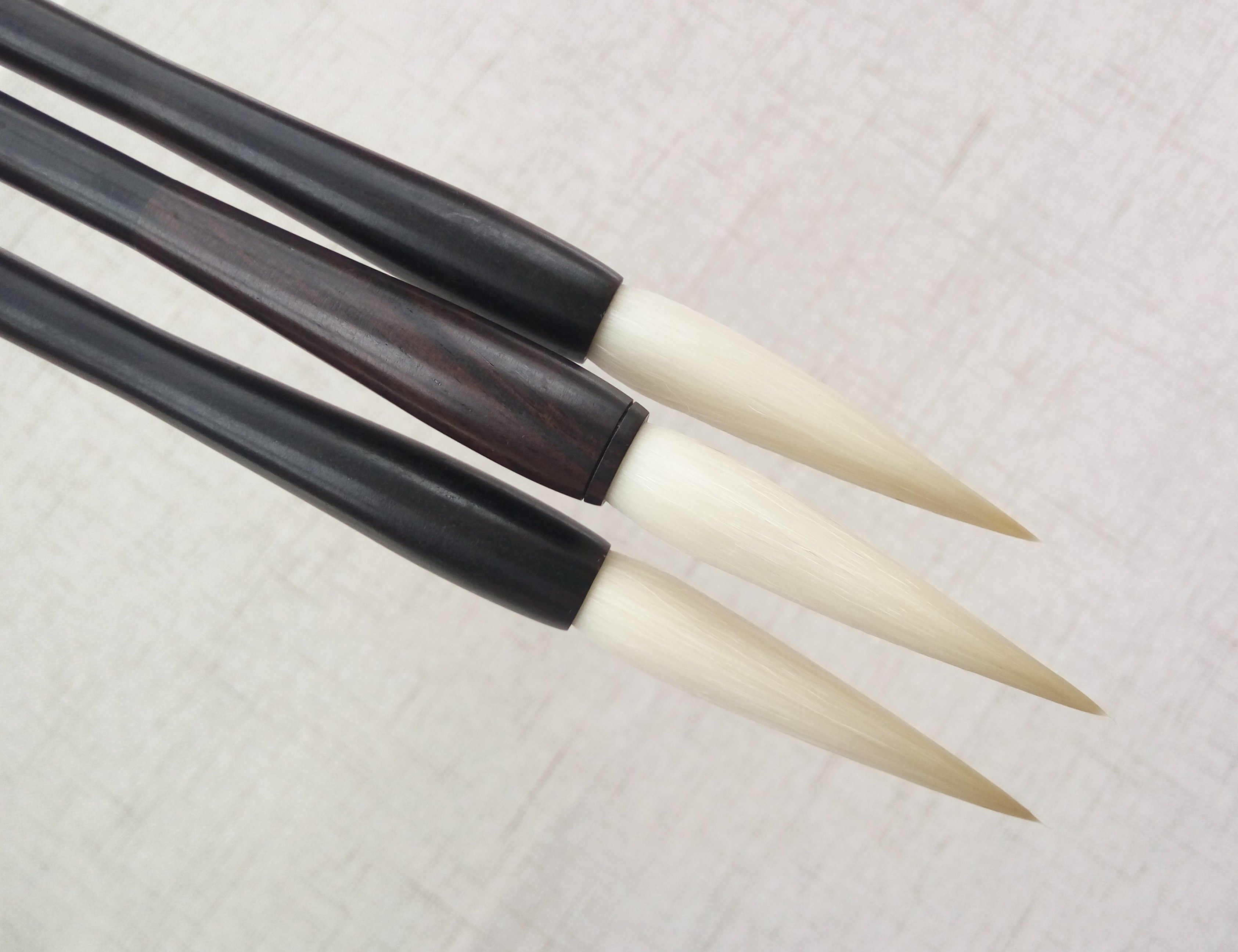 细嫩光锋纯羊羊毫长锋行书毛笔鸡丝鹤脚国画毛笔