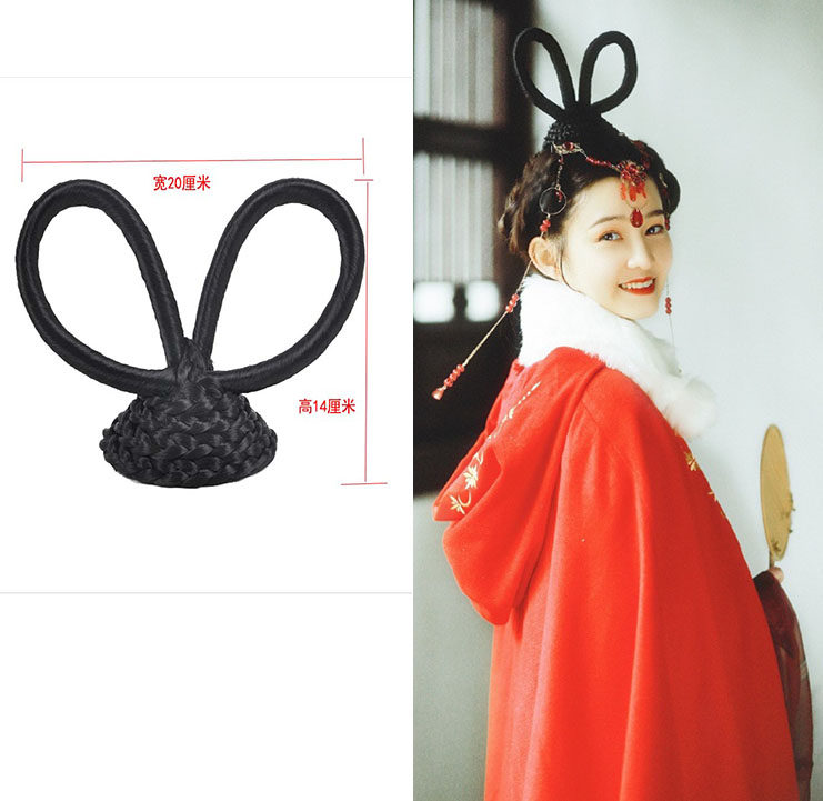 假发发包汉服古装仙女新手套装cos古代麻花发包