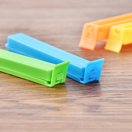 糖果色封口夹5个装糖果色食品袋密封夹零食奶粉封口夹保鲜夹子