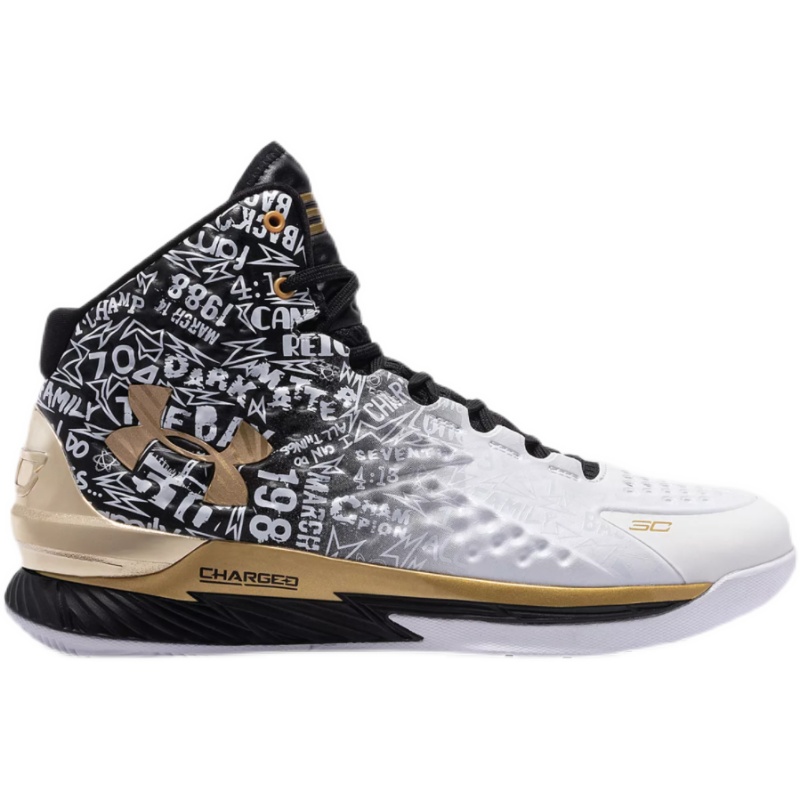 ua安德玛curry1库里1代复刻mvp黑金sc实战篮球鞋